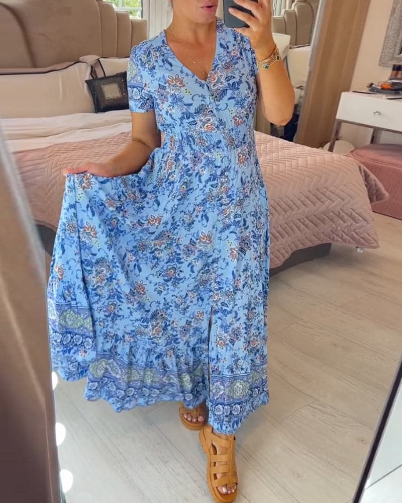 Haelina™ | Elegantna Maxi Cvjetna Haljina (Gotovo rasprodano)