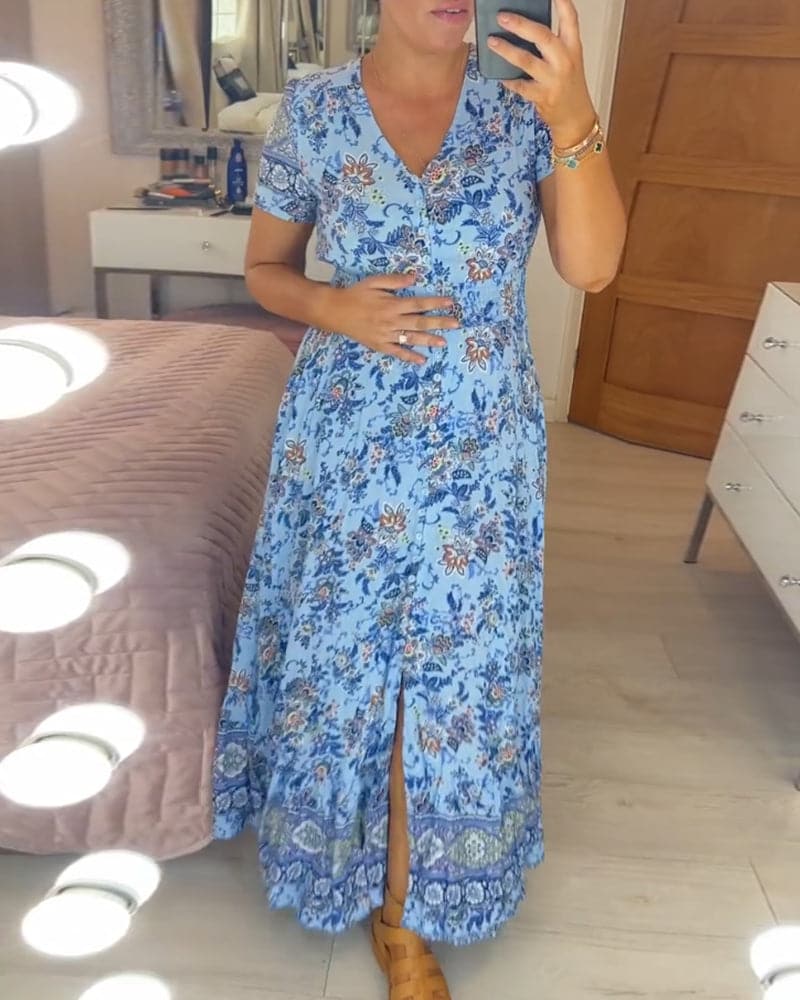 Haelina™ | Elegantne Maxi Cvjetne Haljine (Ograničena Zaliha)