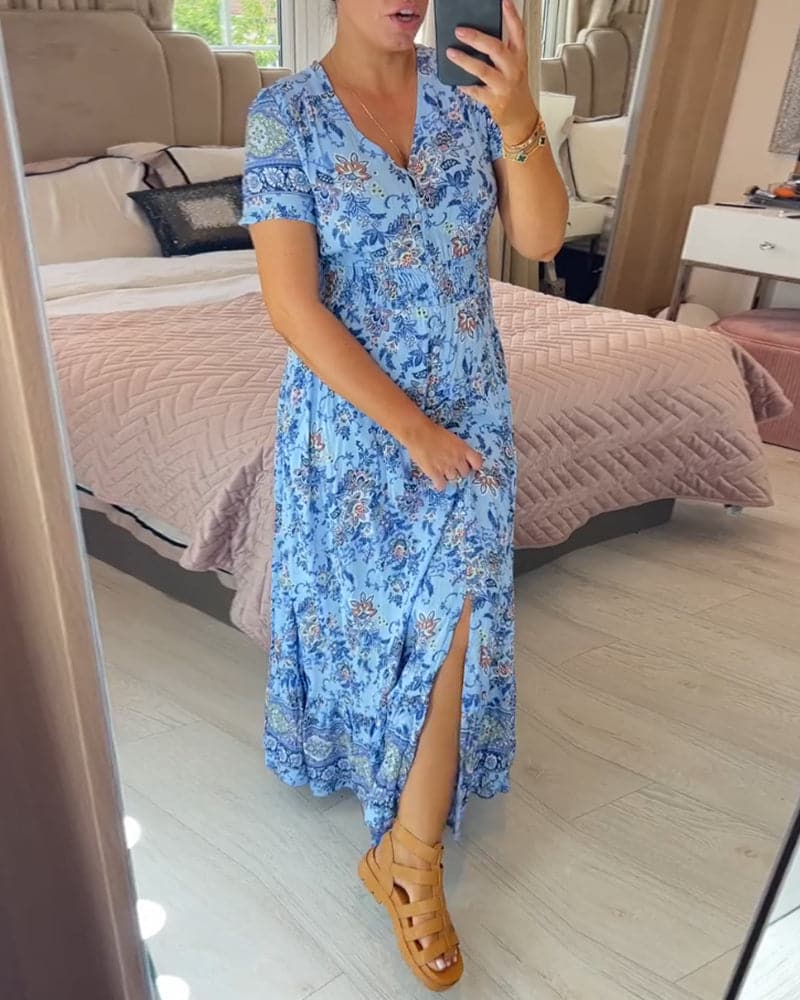 Haelina™ | Elegantne Maxi Cvjetne Haljine (Ograničena Zaliha)