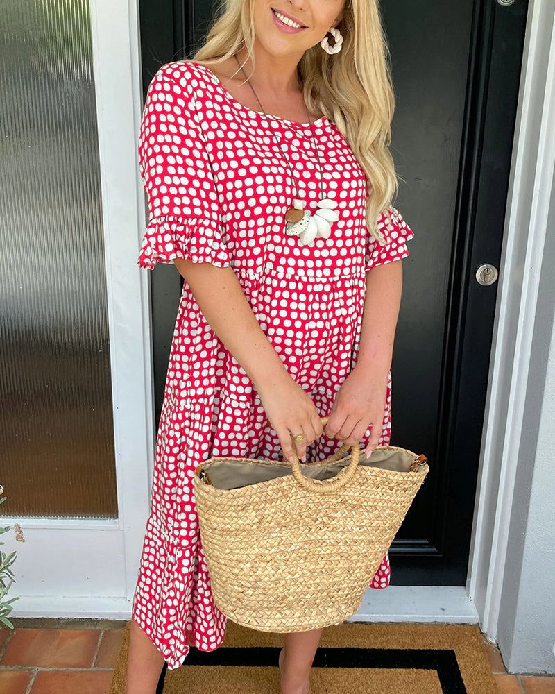 Aubrielle™ | Chic Midi Haljina s Uzorkom (Gotovo Rasprodano)