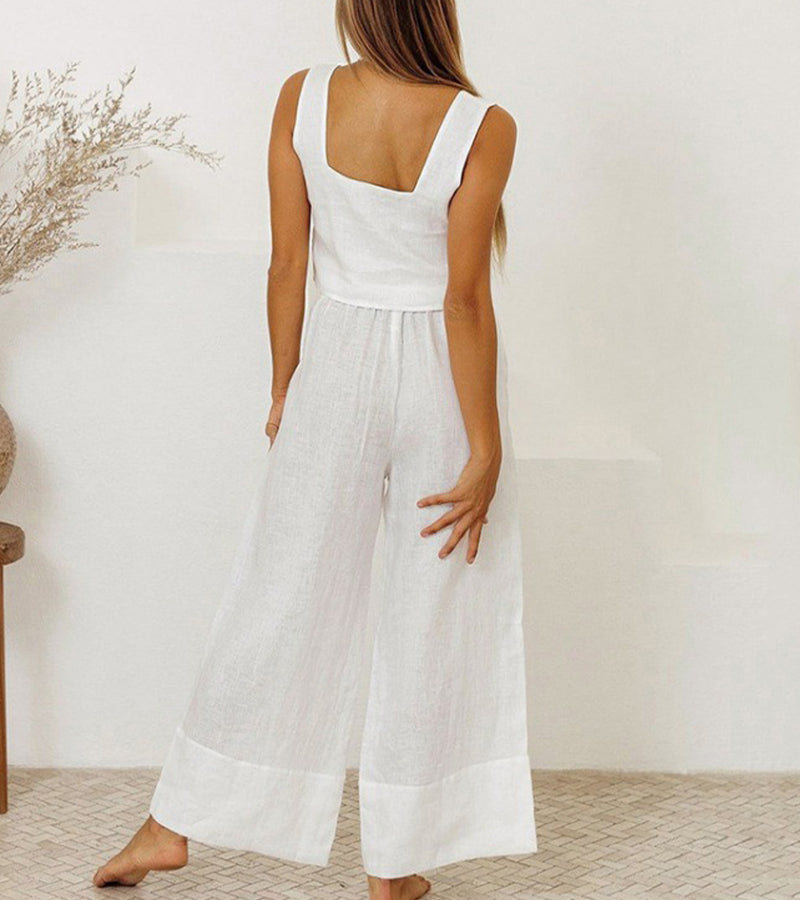 Evelyne™ | Luksuzni minimalistički set: top i široke hlače