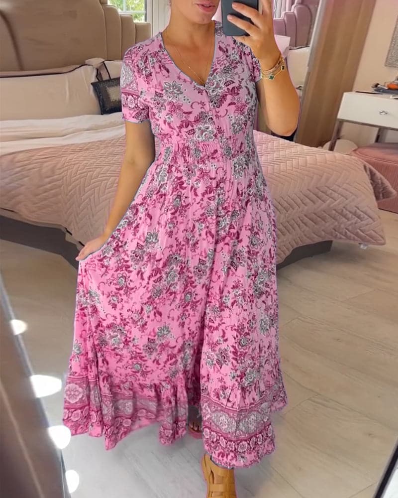 Haelina™ | Elegantne Maxi Cvjetne Haljine (Ograničena Zaliha)