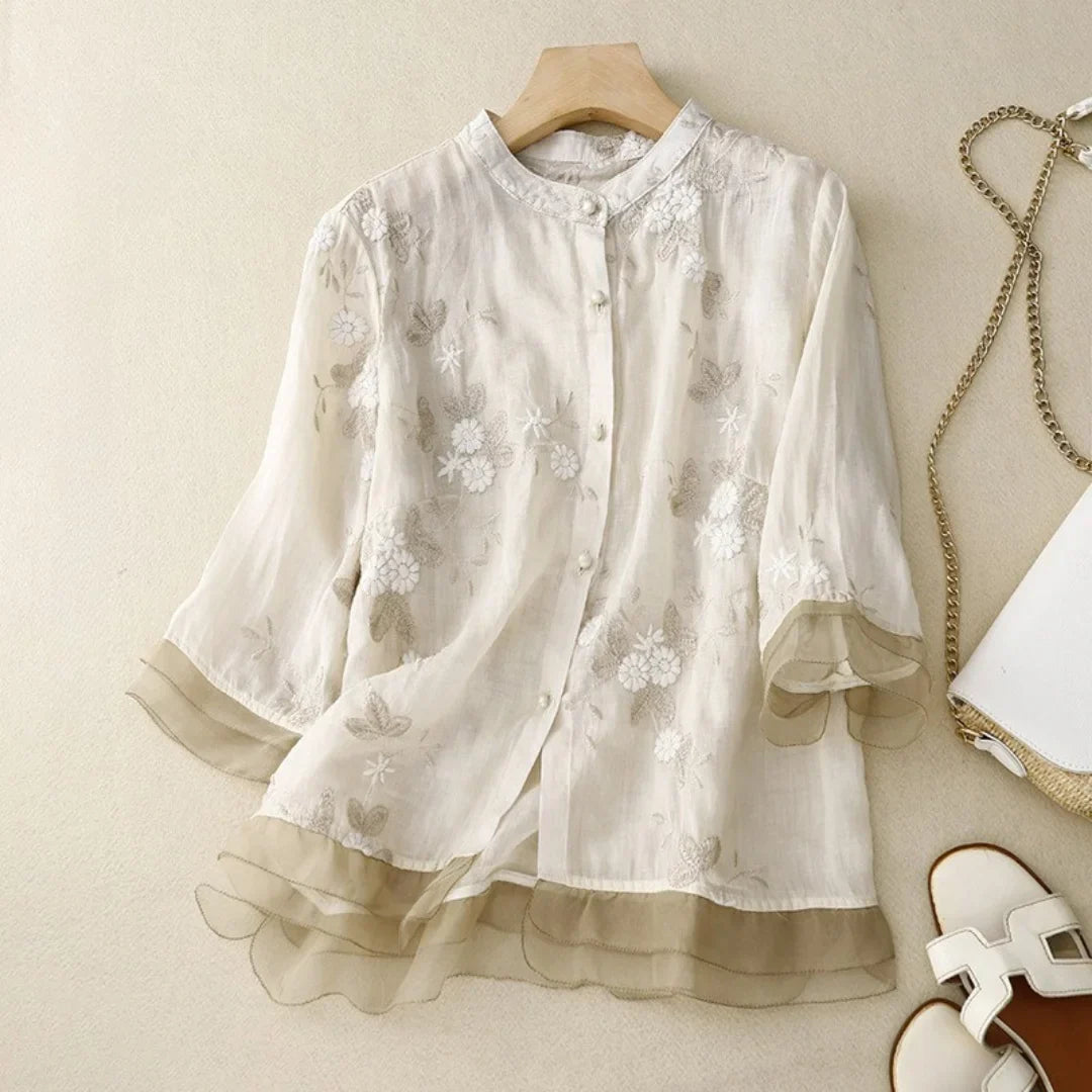 Mila™ | Izvezena bluza