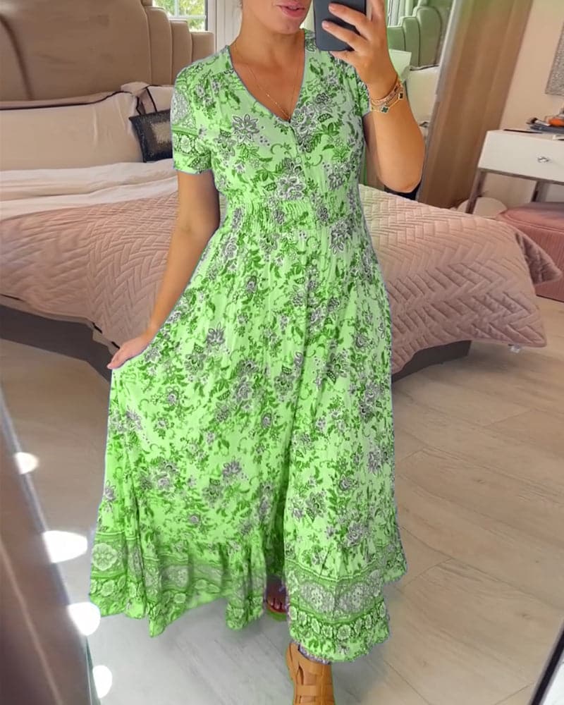 Haelina™ | Elegantne Maxi Cvjetne Haljine (Ograničena Zaliha)