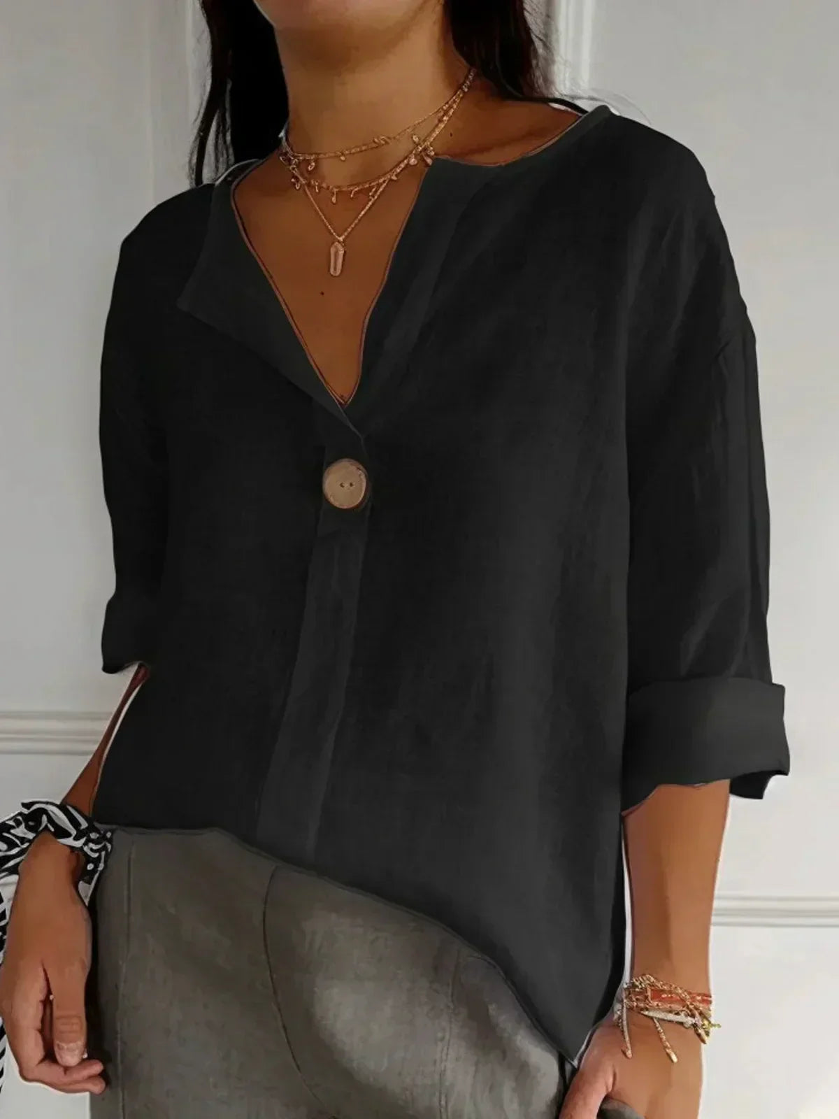 Aria™ | Casual Bluza s V-Izrezom