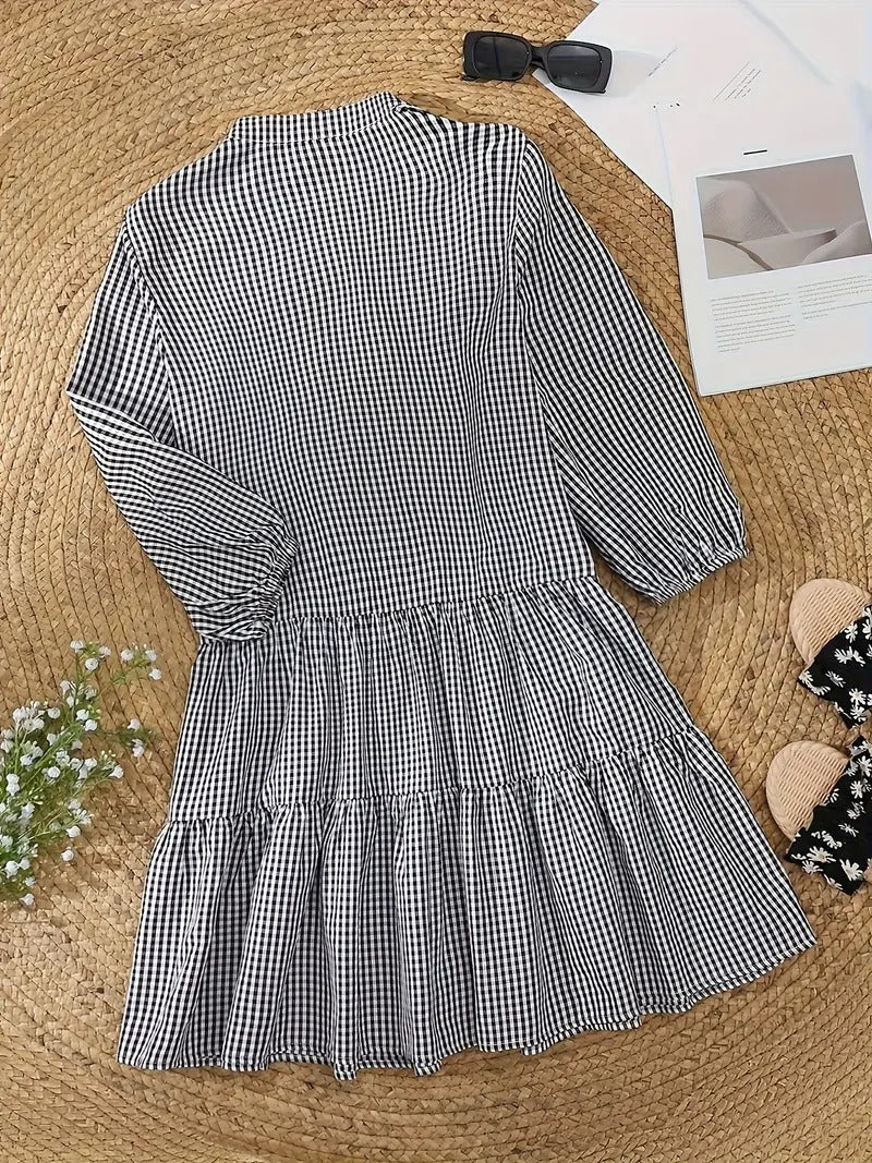 Alina | Stylish Gingham Dress in Vibrant Shades