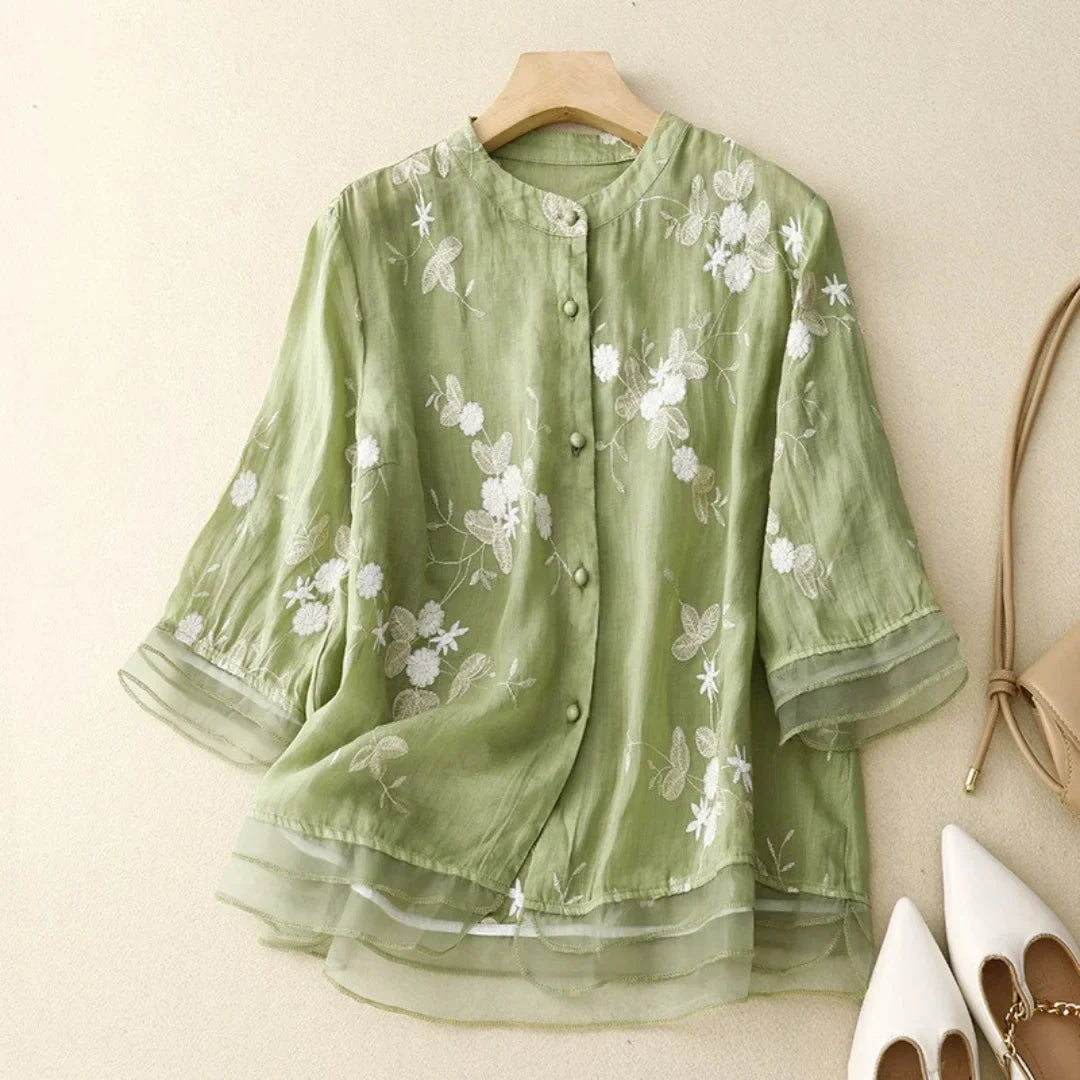 Mila™ | Izvezena bluza