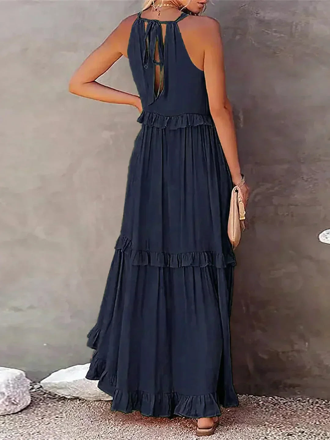 Emily™ | Maxi haljina s volanima i halter izrezom (Skoro rasprodano)