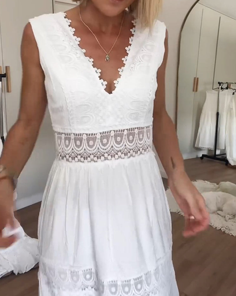 Rosabelle™ | Elegantna Luxe Čipkasta Cami Haljina (Gotovo rasprodano)
