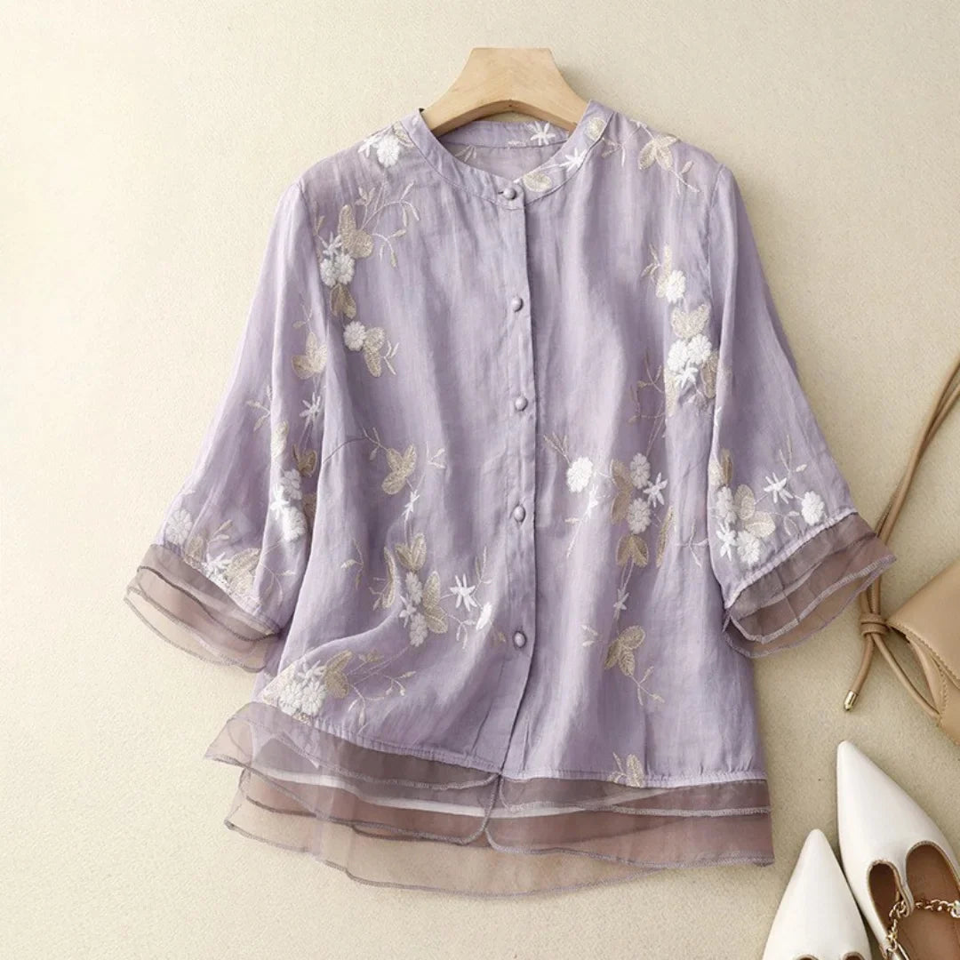 Mila™ | Izvezena bluza