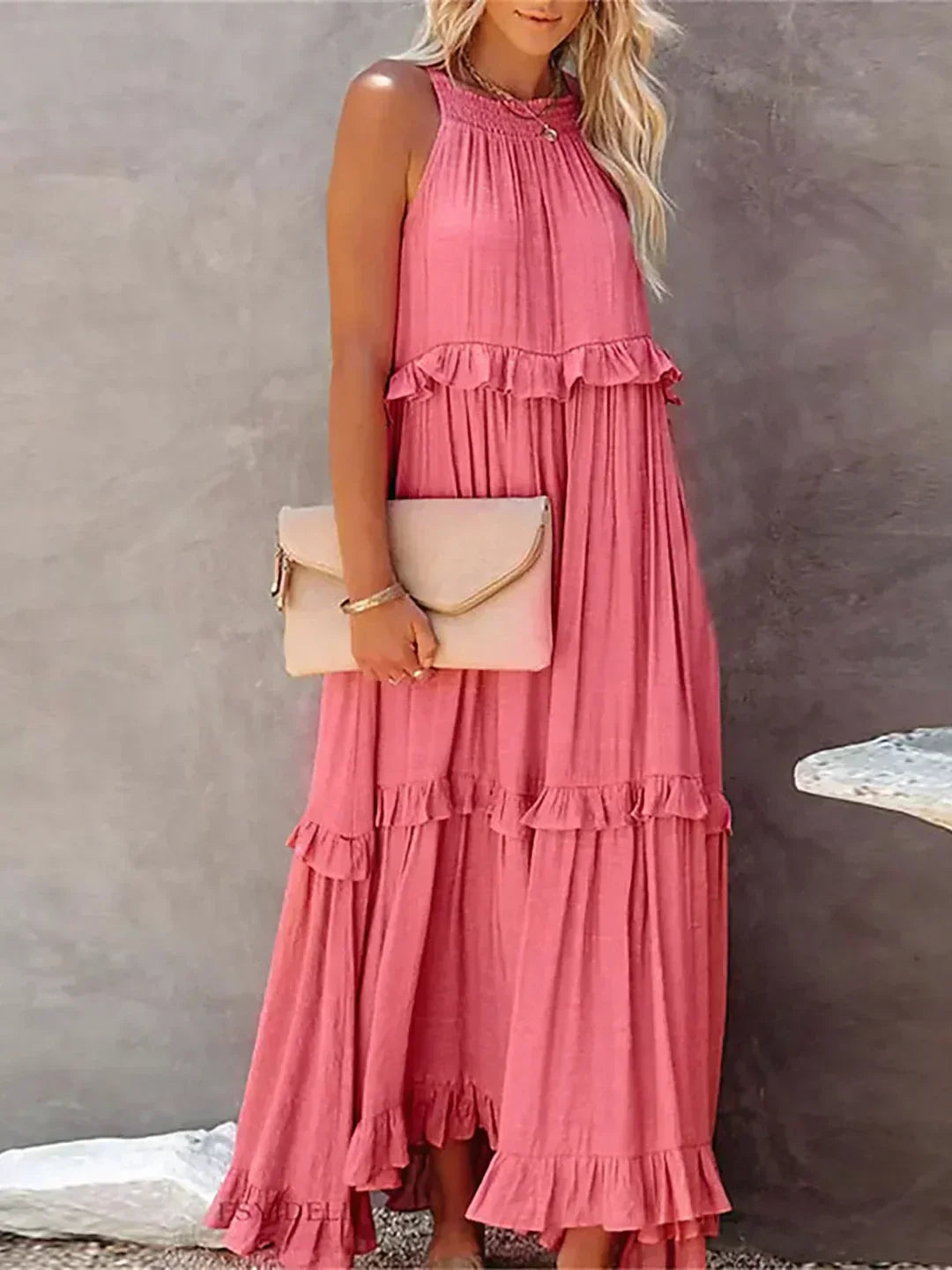 Emily™ | Maxi haljina s volanima i halter izrezom (Skoro rasprodano)