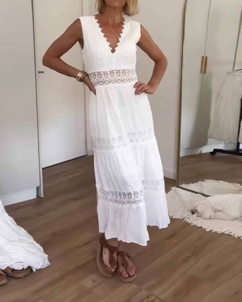 Rosabelle™ | Elegantna Luxe Čipkasta Cami Haljina (Gotovo rasprodano)