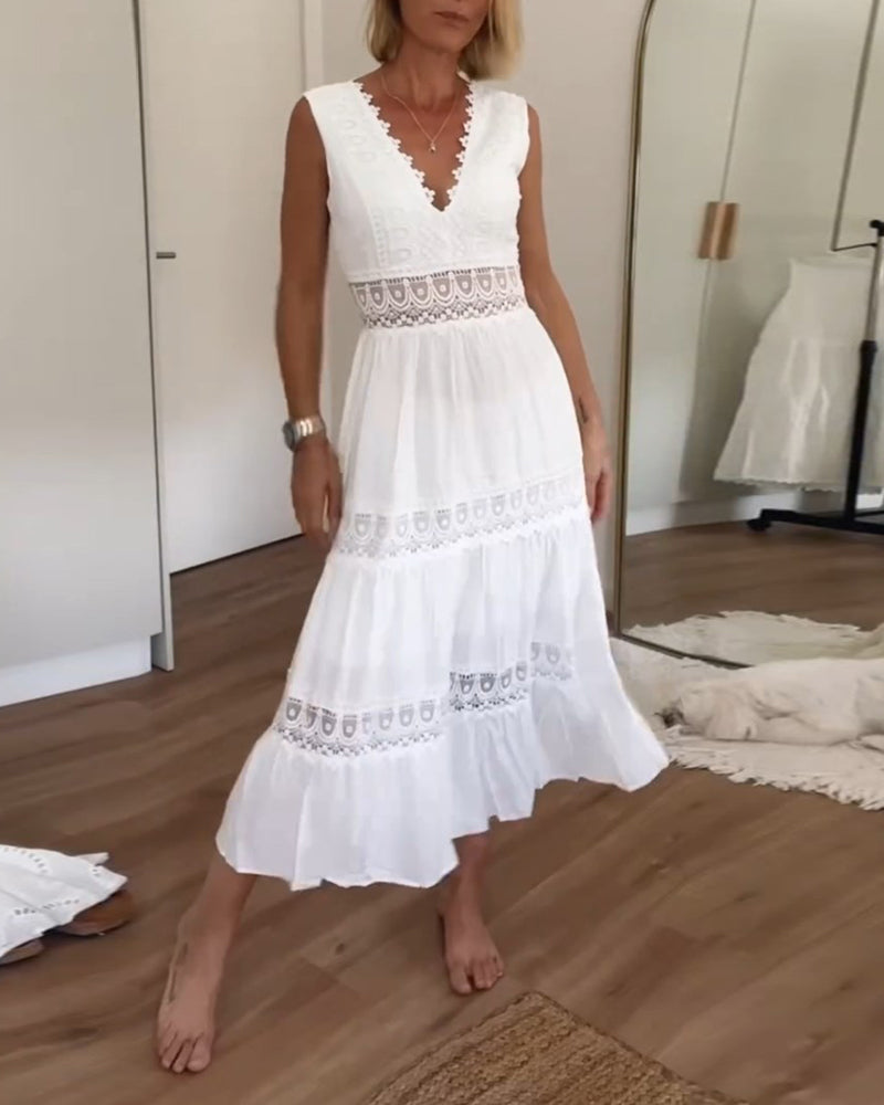 Rosabelle™ | Elegantna Luxe Čipkasta Cami Haljina (Gotovo rasprodano)