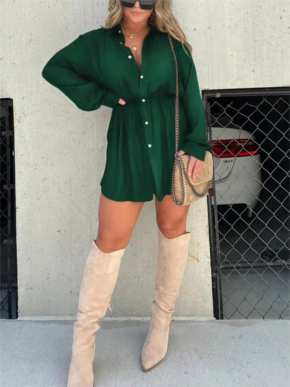 Rosa™ | Trendy satenska romper haljina