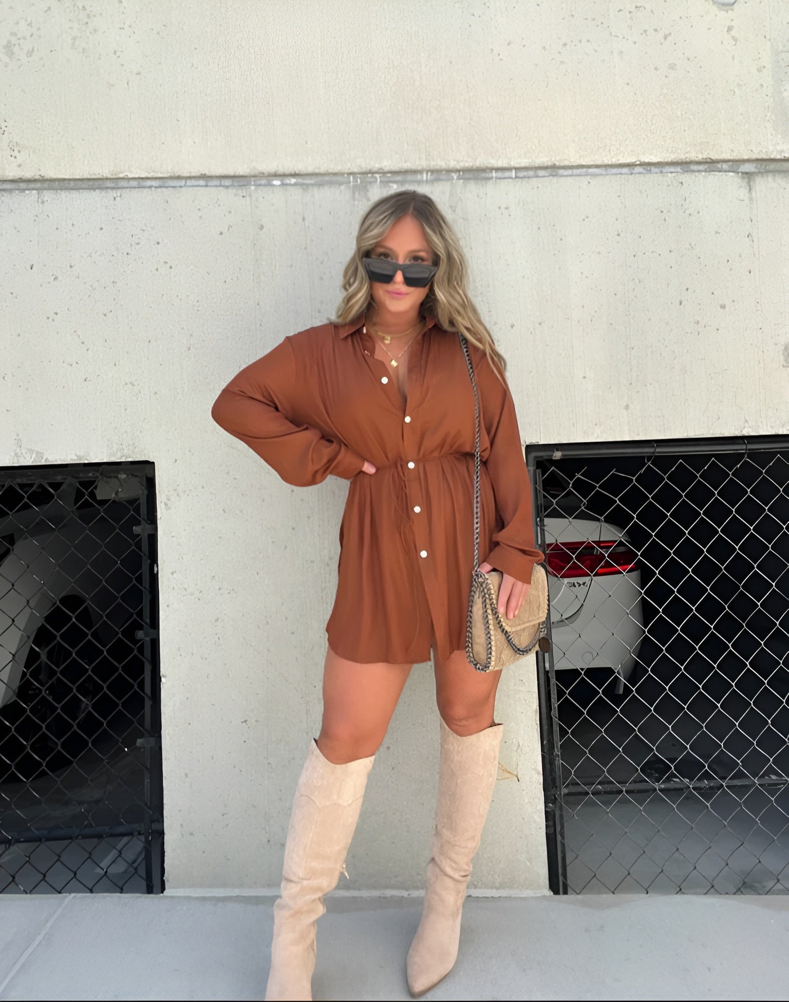 Rosa™ | Trendy satenska romper haljina