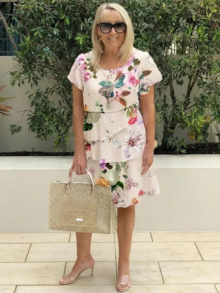 Lara | Elegantna Maxi Haljina s Cvjetovima