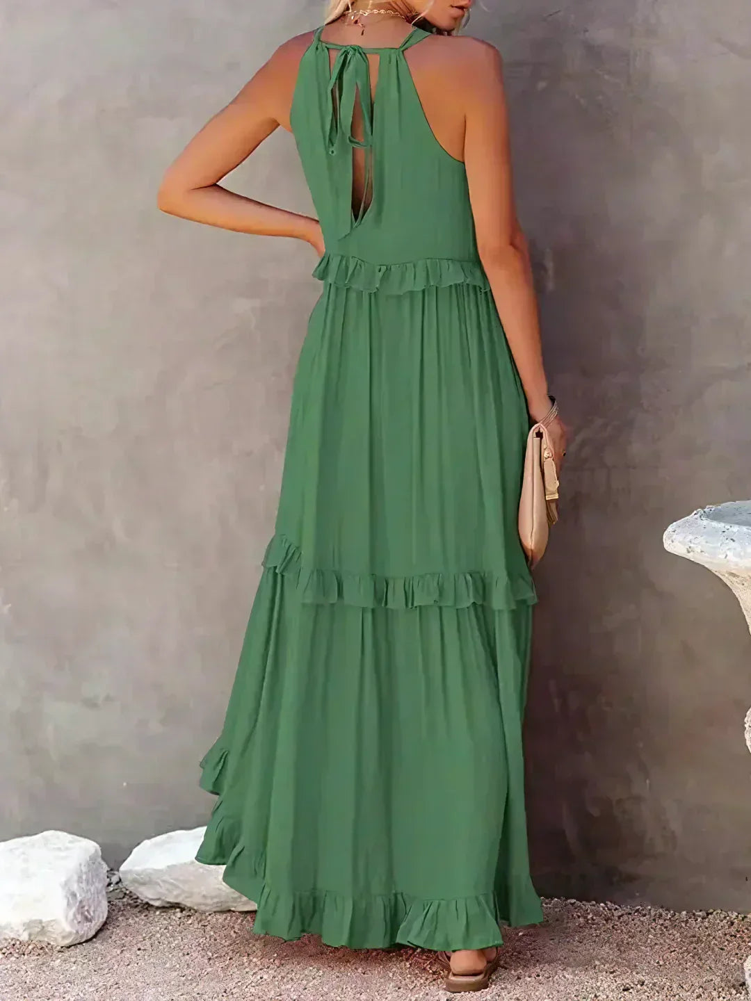 Emily™ | Maxi haljina s volanima i halter izrezom (Skoro rasprodano)