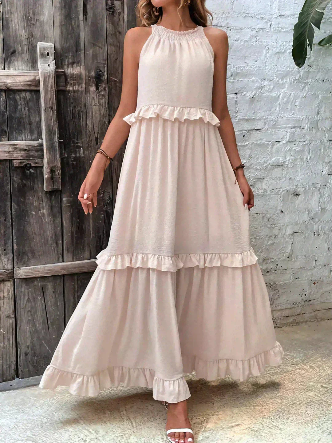 Emily™ | Maxi haljina s volanima i halter izrezom (Skoro rasprodano)