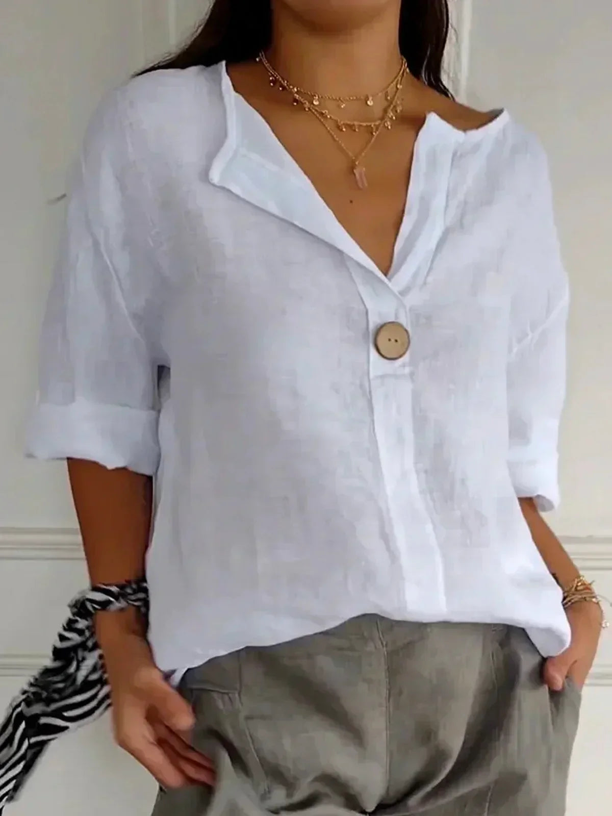 Aria™ | Casual Bluza s V-Izrezom