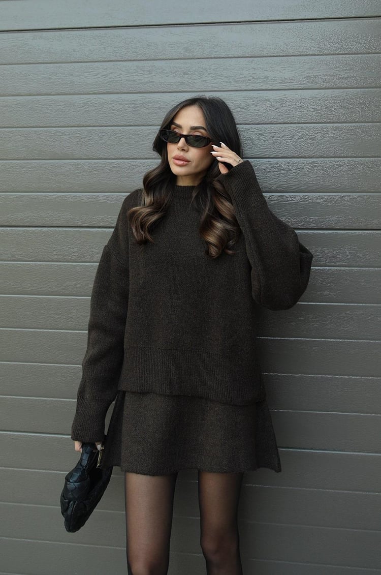 Ellora™ | Chic luksuzni set suknje i pulovera