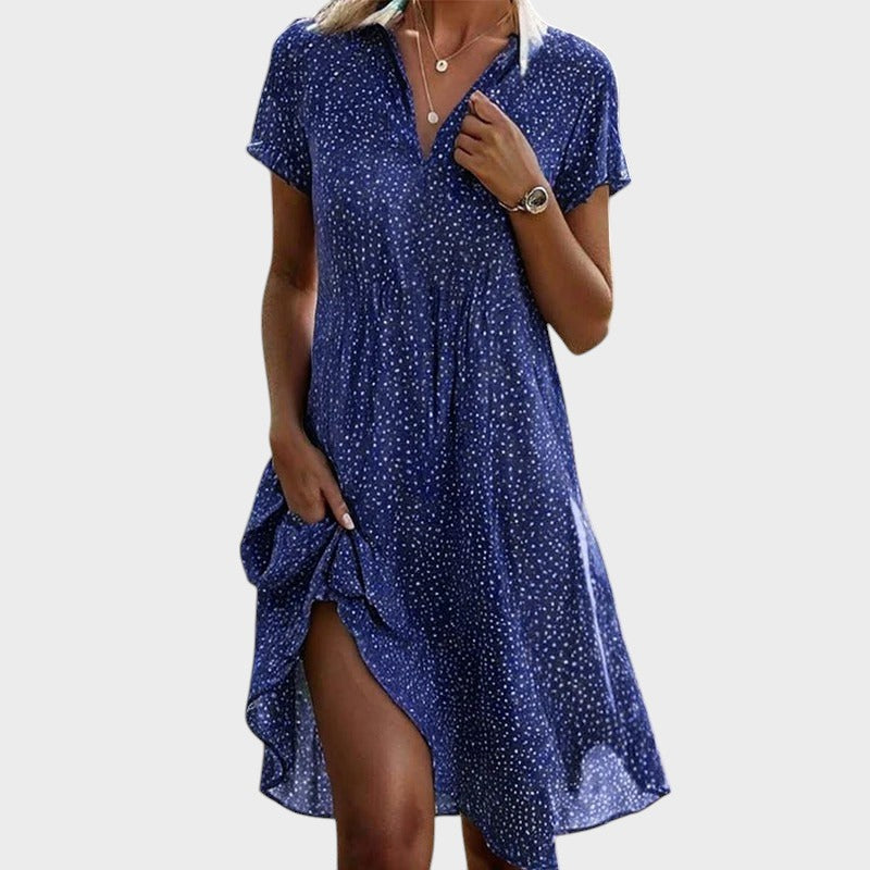 Juliette robe midi à pois